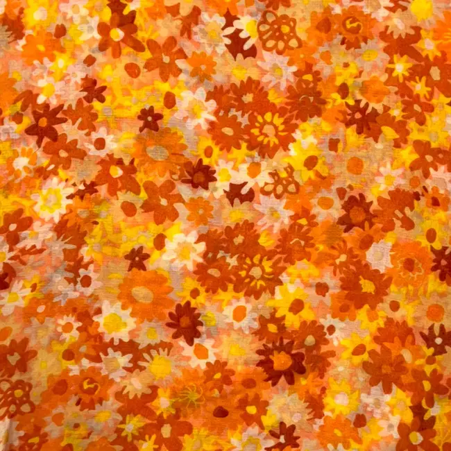 Scarve Flower Field Tassels yellow