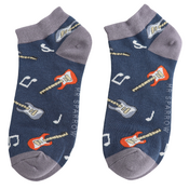 Miss Sparrow Trainer Männer-Socken Bamboo Guitars navy