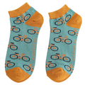 Miss Sparrow Trainer Mens Socks Bamboo Bikes Repeat green