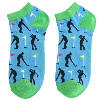 Miss Sparrow Trainer Männer-Socken Bamboo Golfers blue