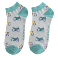 Miss Sparrow Trainer Männer-Socken Bamboo Motorbikes silver