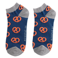 Miss Sparrow Trainer Männer-Socken Bamboo Pretzels navy