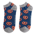 Miss Sparrow Trainer Mens Socks Bamboo Pretzels navy