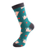 Miss Sparrow Mens Socks Bamboo Pigs & Hearts teal