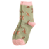 Miss Sparrow Socken Bamboo Tabby Cats olive