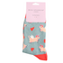 Miss Sparrow Socks Bamboo Pigs & Hearts green