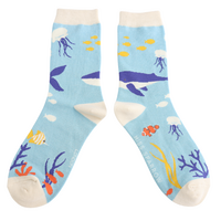 Miss Sparrow Socks Bamboo Underwater powder blue
