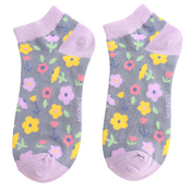 Miss Sparrow Trainer Socks Bamboo Little Flowers denim