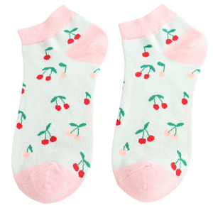Miss Sparrow Trainer Socken Bamboo Mini Cherries mint
