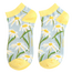 Miss Sparrow Trainer Socks Bamboo Oxeye Daisies duck egg