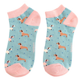Miss Sparrow Trainer Socken Bamboo Sausage dog & Spots duck egg