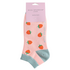 Miss Sparrow Trainer Socks Bamboo Strawberries dusky pink