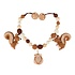 Sindibaba Stroller chain with rattle Squirrel brown (Bio-Baumwolle)