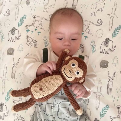Sindibaba Cuddly Toy  Monkey brown (organic cotton)