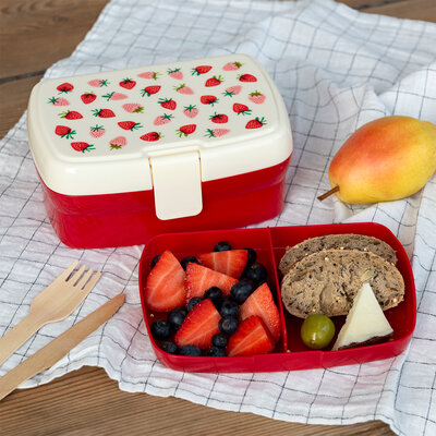 Rex London Lunchbox with tray Little Strawberry