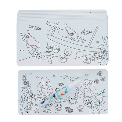 Rex London Magic water colouring cards  Mermaid