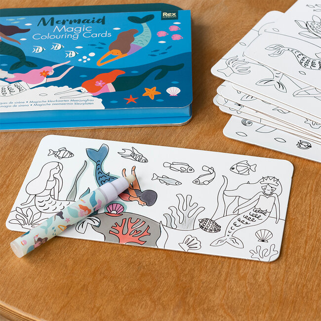 Magic water colouring cards  Mermaid