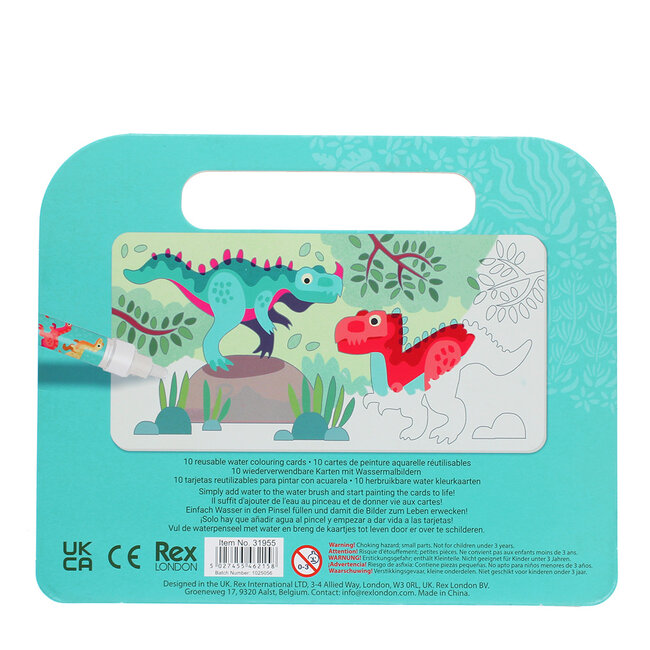 Magic water colouring cards Baby Dinos