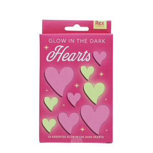 Rex London Glow in the Dark Hearts Box of 24