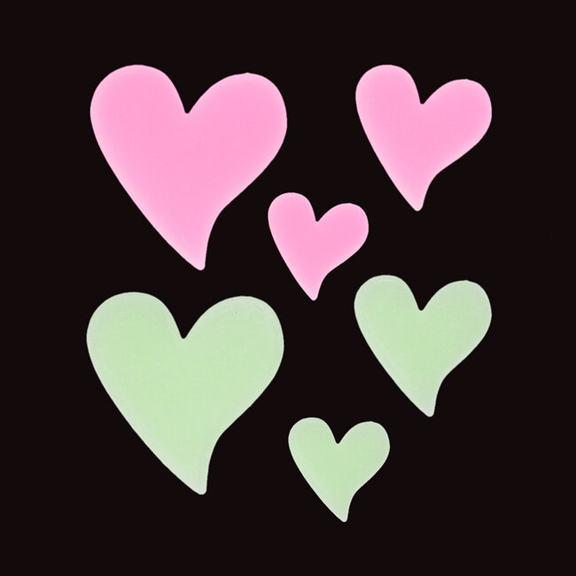 Glow in the Dark Hearts Box of 24