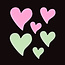 Glow in the Dark Hearts Box of 24