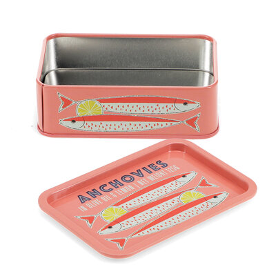 Rex London Mini Storage Tin with Lid Anchovies
