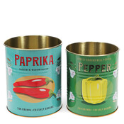 Rex London Storage Tins Paprika and pepper Set of 2