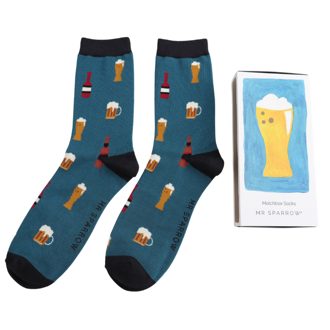 Men’s Matchbox Socks Here's to Beer