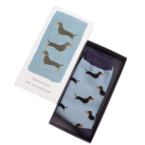 Miss Sparrow Männer-Socken Matchbox Little Sausage Dogs