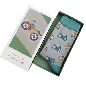 Miss Sparrow Men’s Matchbox Socks Motorbikes