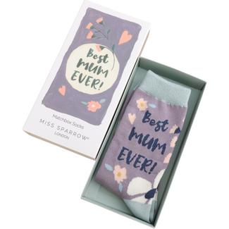 Miss Sparrow Women’s Matchbox Socks Best Mum Ever