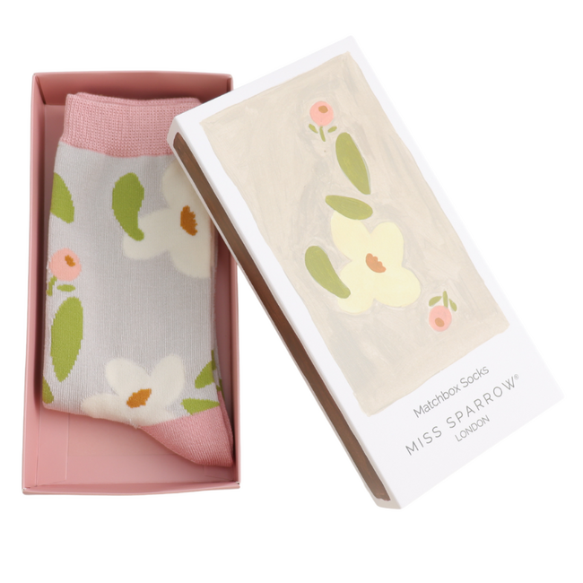 Women’s Matchbox Socks Falling Daisies