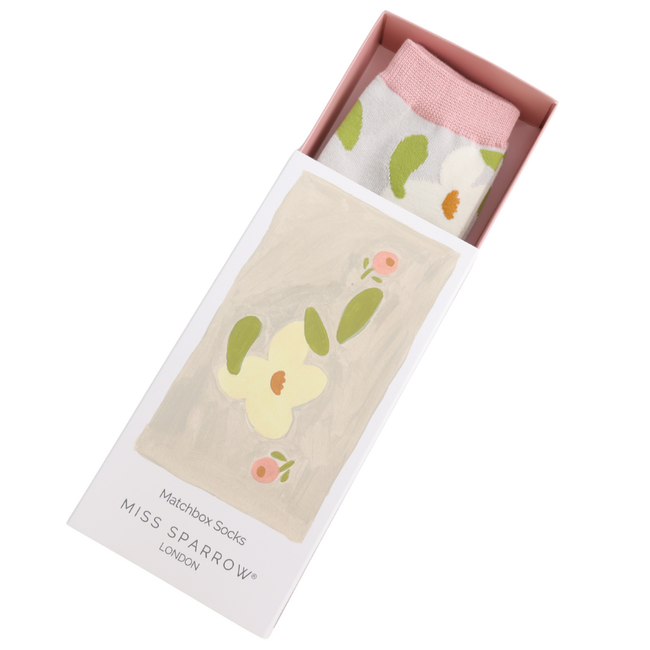 Women’s Matchbox Socks Falling Daisies