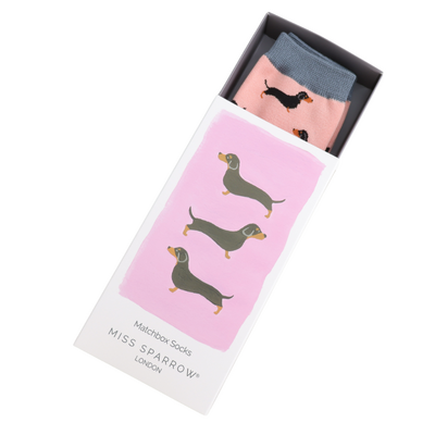 Miss Sparrow Damen-Socken Matchbox Little Sausage Dogs
