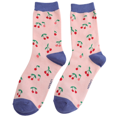 Miss Sparrow Women’s Matchbox Socks Mini Cherries