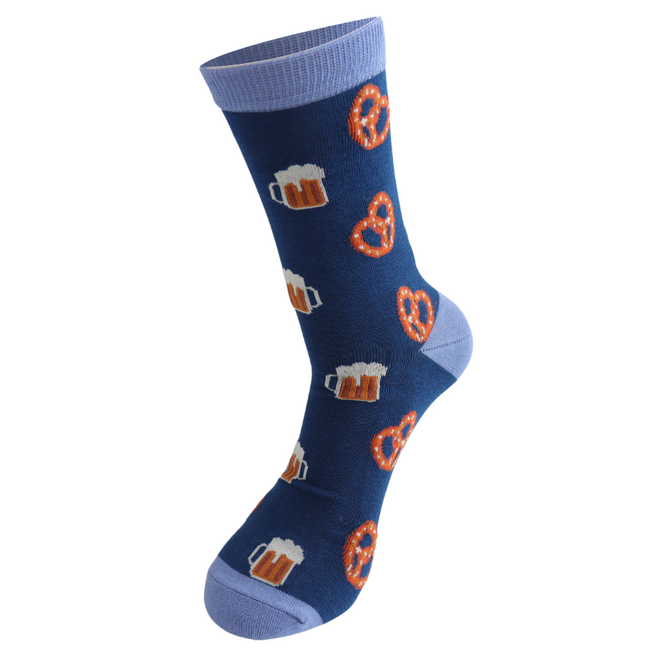 Männer-Socken Bamboo Pretzels & Beer navy