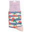 Socks Bamboo Cherries & Stripes denim