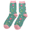 Socks Bamboo Pretty Flowers green