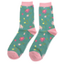 Miss Sparrow Socks Bamboo Pretty Flowers green
