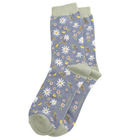 Miss Sparrow Socks Bamboo Soft Meadow denim