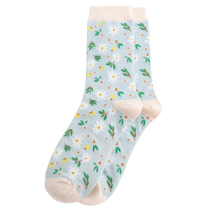 Miss Sparrow Socks Bamboo Soft Meadow sky