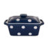 Isabelle Rose Butter Dish Dots dark blue