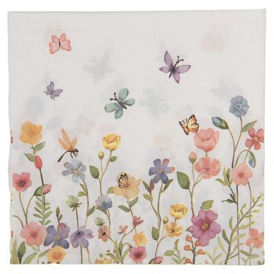 Clayre & Eef Papierservietten Meadow & Butterflies