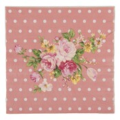 Clayre & Eef Paper napkins Roses & Dots dusty pink
