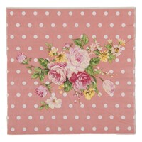 Clayre & Eef Paper napkins Roses & Dots dusty pink