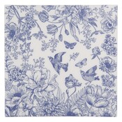 Clayre & Eef Paper napkins Toile blue