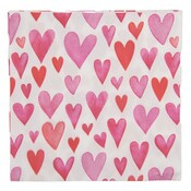 Clayre & Eef Papierservietten Aquarell Hearts
