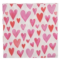 Clayre & Eef Papierservietten Aquarell Hearts