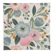 Clayre & Eef Paper napkins Flowers olive