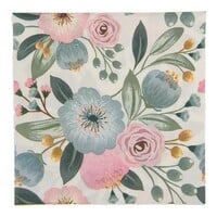 Clayre & Eef Paper napkins Flowers olive